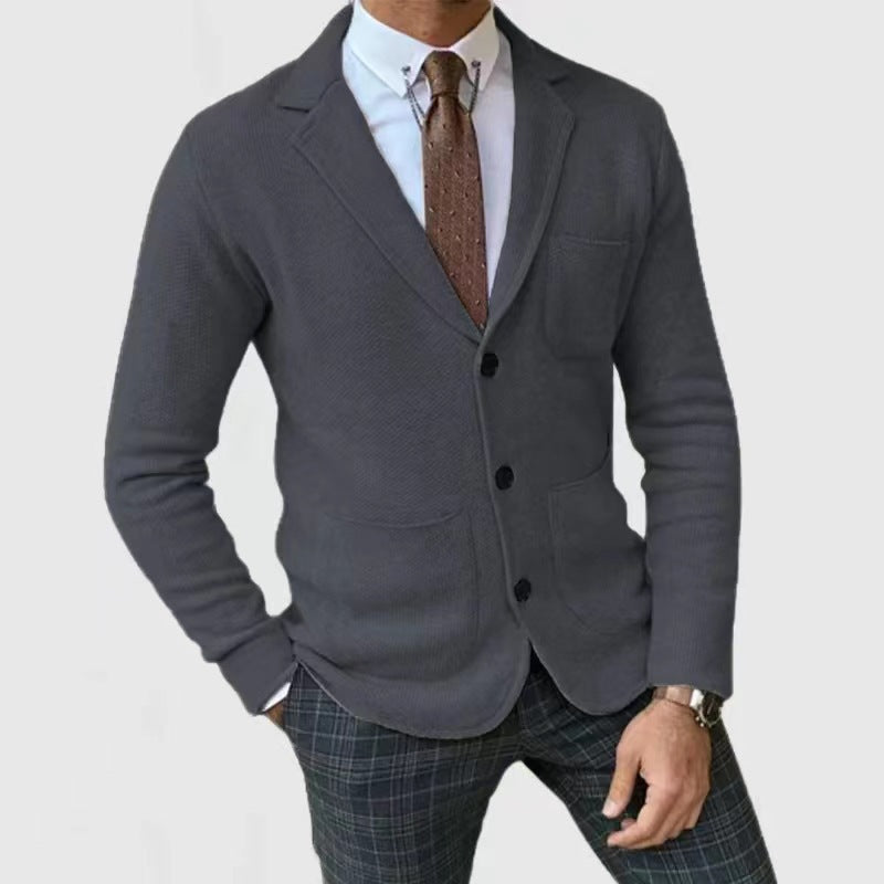 Streetwave Mens Casual Cardigan With Button Front And Patch Pockets Soft Knit Versatile Essential For Work Or Leisure