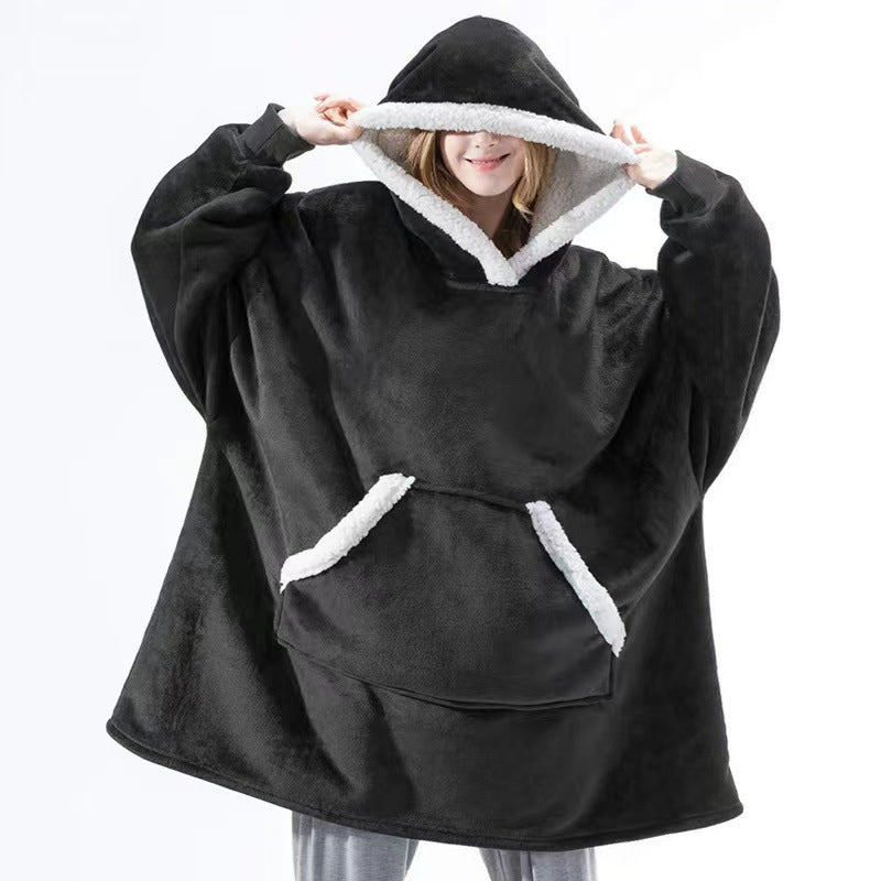 Streetwave Cozy Hoodie Poncho For Women With Soft Fleece Lining And Practical Pockets