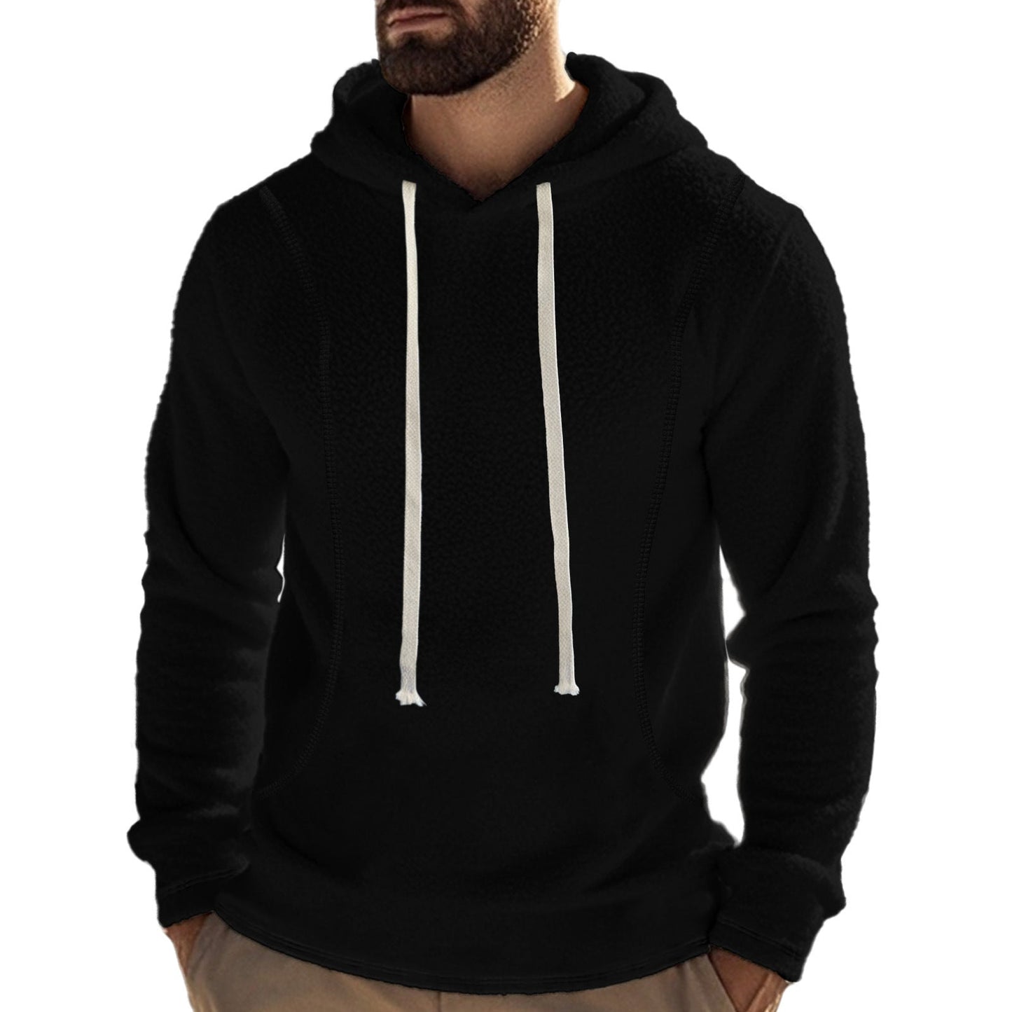 Street-Wave Mens Fleece Hoodie With Kangaroo Pocket Soft Warm Cozy Everyday Wear
