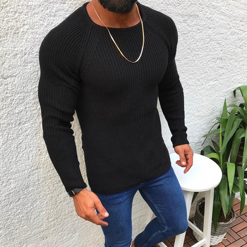 Mens Knit Sweater With Structured Honeycomb Pattern Slim Fit Streetwave For Modern Men