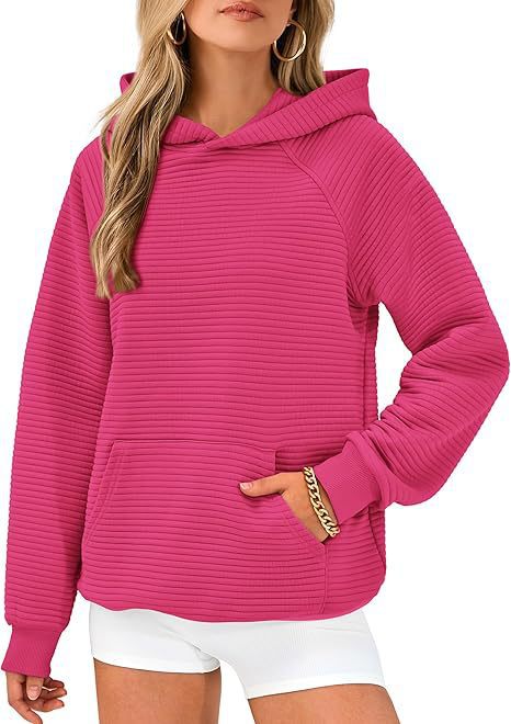 Street-Wave Womens Hoodie Sweatshirt Structured Textured Fabric Cozy All Day Comfort For Women