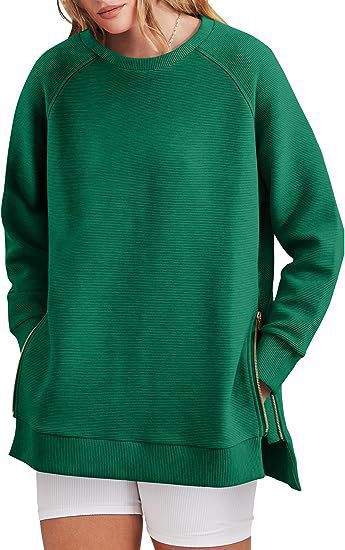 Street-wave Women's Sweatshirt With Side Zips Versatile Comfortable And Stylish