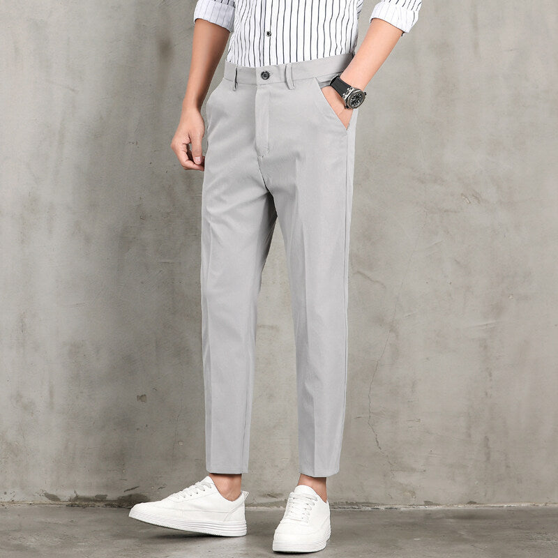 Street-Wave Men's Slim Fit Chino Pants With Side Pockets For Modern Everyday Breathable Comfort