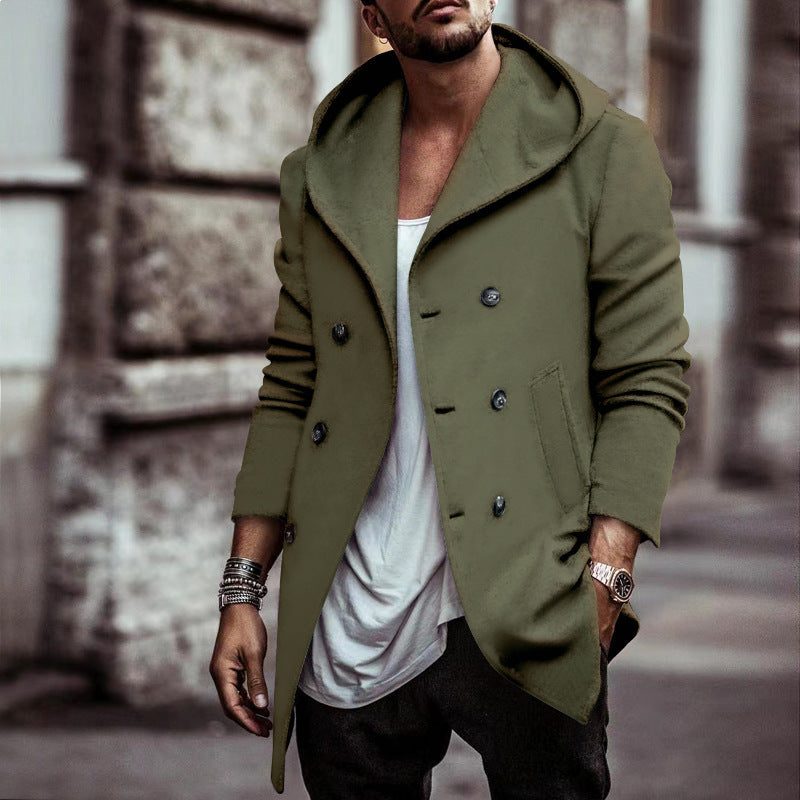 Men's Hooded Transitional Jacket By Street-wave Wind-Resistant With Elegant Detailing