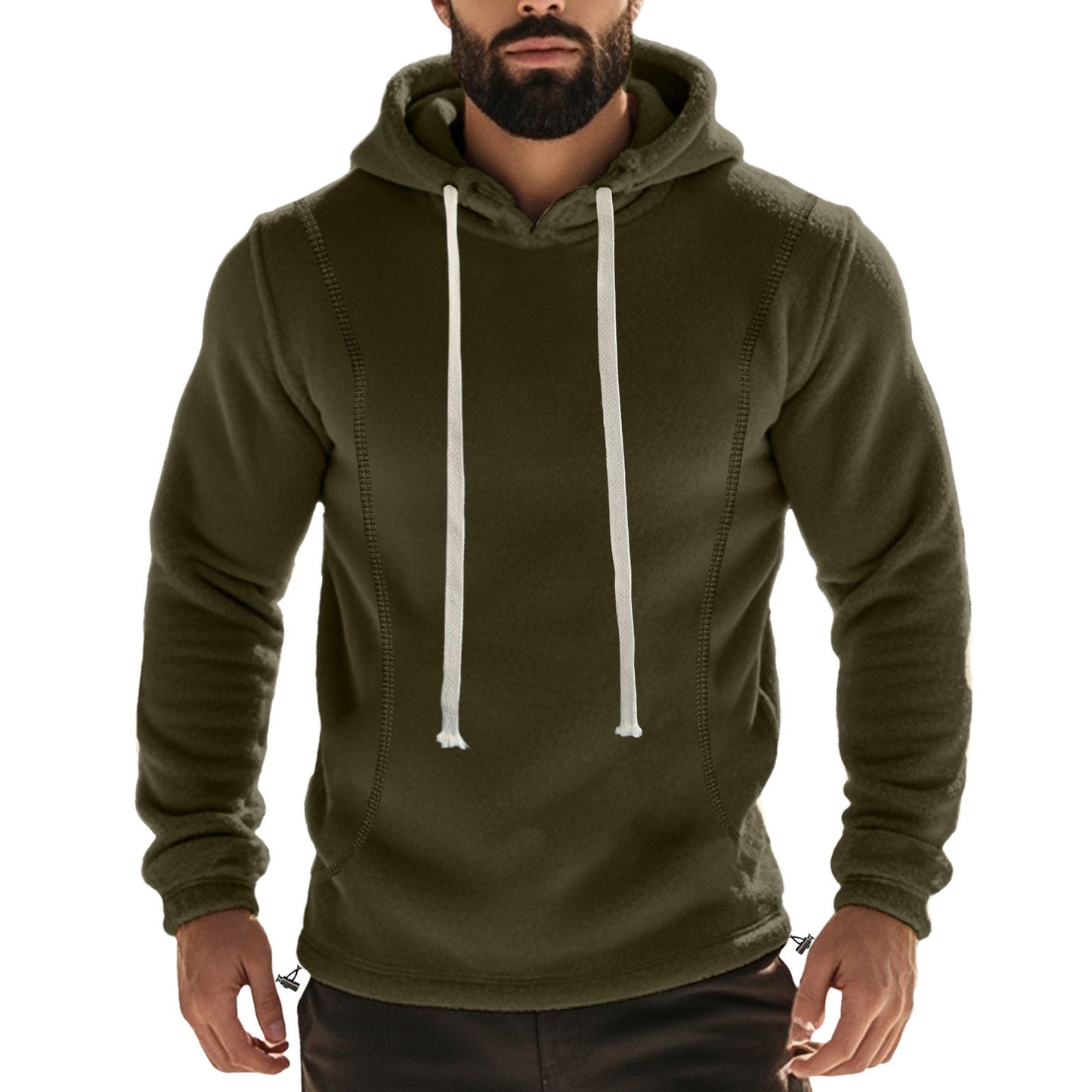 Street-Wave Mens Fleece Hoodie With Kangaroo Pocket Soft Warm Cozy Everyday Wear