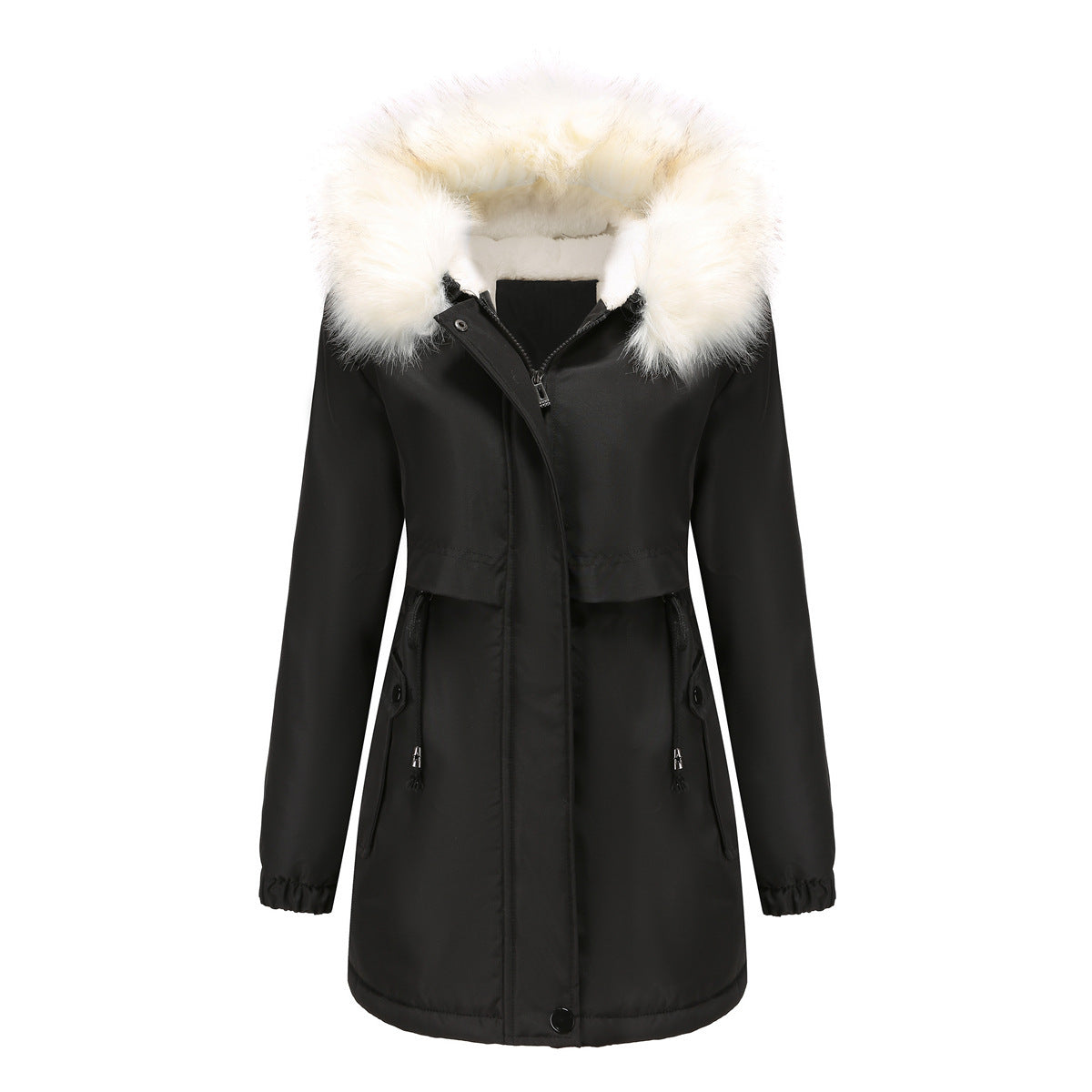 Street-Wave Womens Winter Jacket With Detachable Fur Collar For Warmth And Chic Style