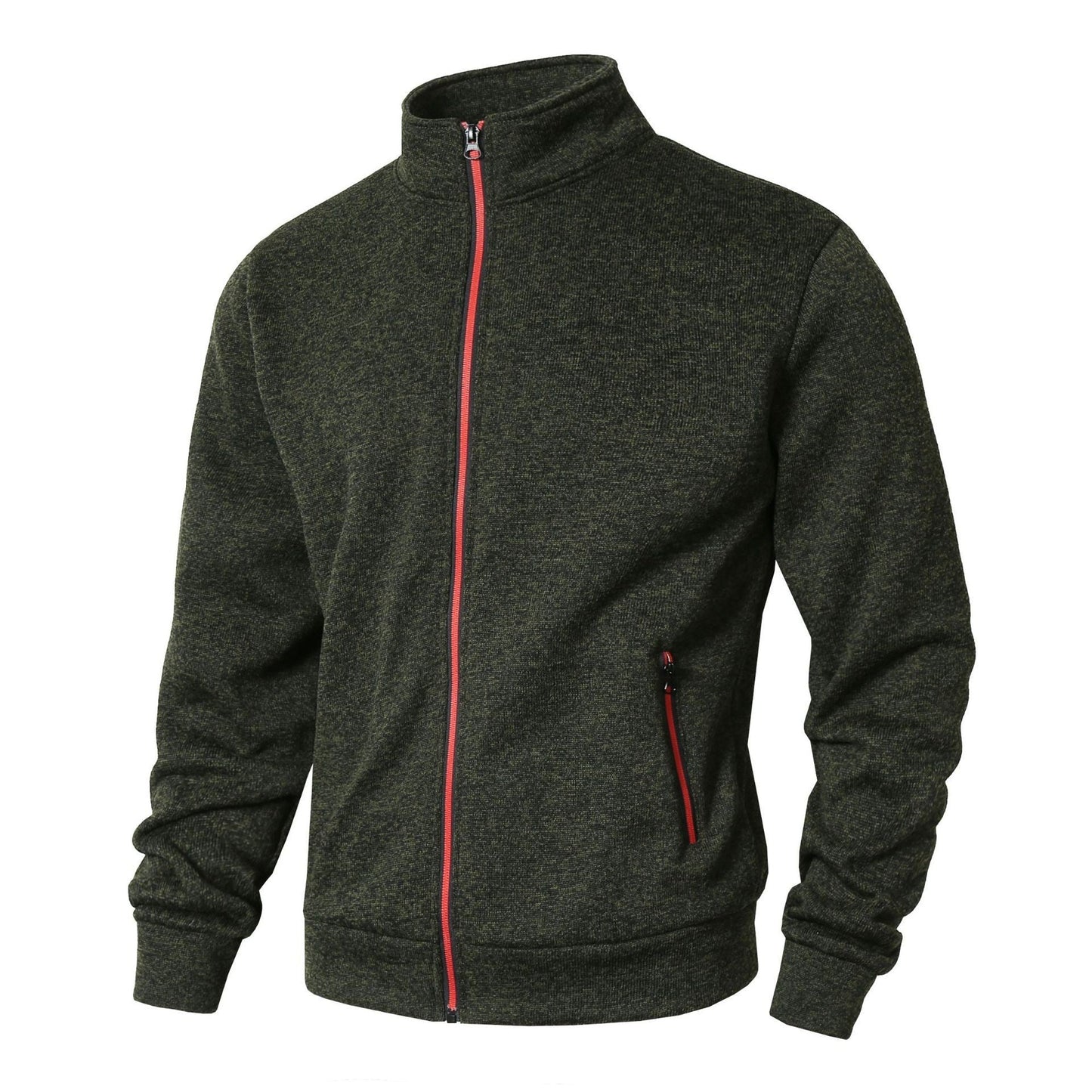 Street-wave Men's Fleece Jacket With High Collar And Full Zip For Cozy Warmth For Everyday Comfort
