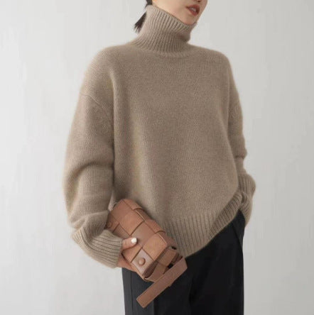 Street-wave Womens Casual Turtleneck Sweater, Soft Knit Cozy Fit, Everyday Comfort For Women
