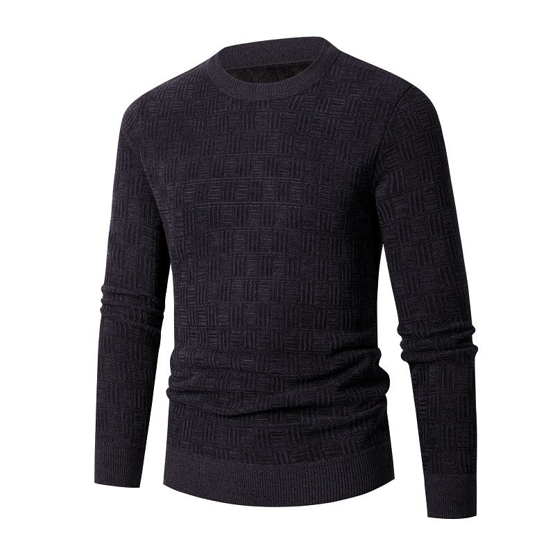 Men's Knit Sweater With Unique Texture Design From Street-wave For Modern Gentlemen Warmth