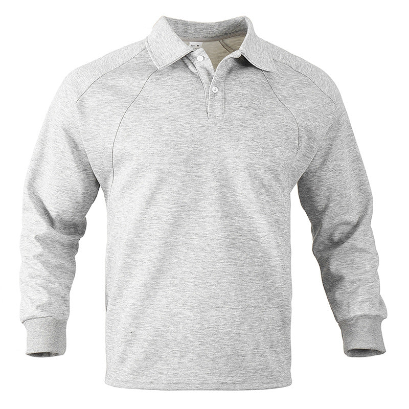Mens Breathable Soft Cotton Long Sleeve Polo Shirt Streetwave With Sporty Details For Active Men