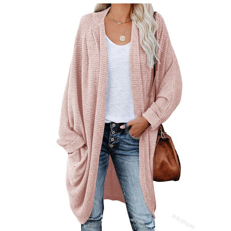 Streetwave Casual Knit Cardigan For Women Cozy Oversized Drape Front Essential Wardrobe