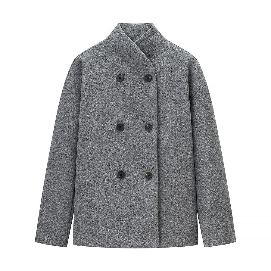 Wool Jacket For Women Classic Cut By Street-wave Timeless Cozy Transitional Outerwear