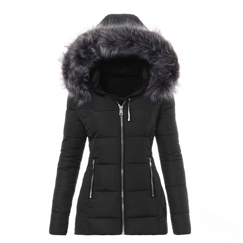 Street-wave Womens Winter Jacket With Detachable Faux Fur Collar Insulated Warmth For Cold Days
