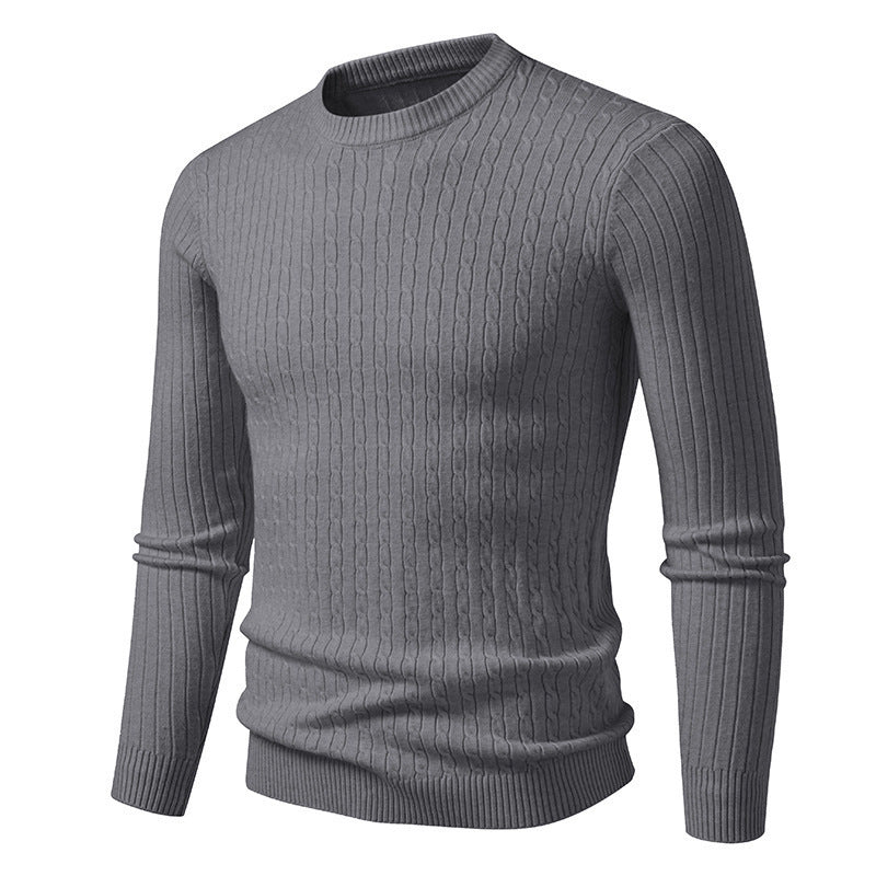 Streetwave Mens Premium Cotton Cable Knit Sweater With Structured Braided Design