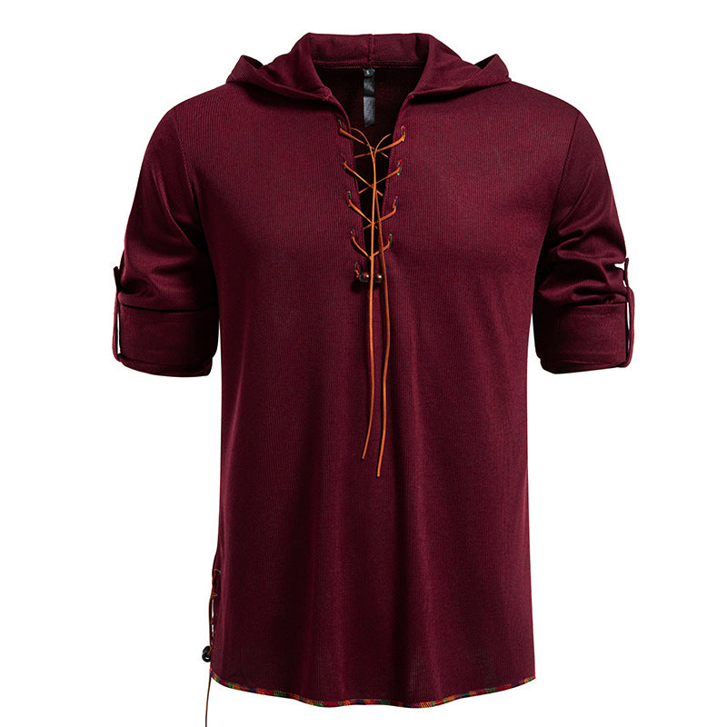 Street-wave Women's Hoodie With Unique Lace-Up Front For Casual Comfort And Everyday Style