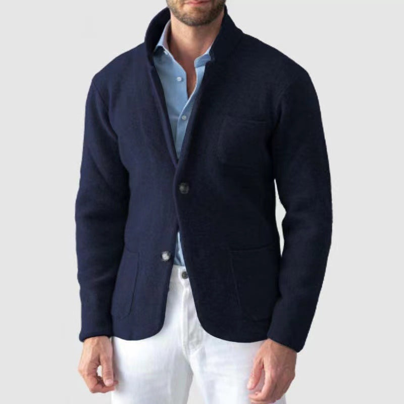 Streetwave Mens Knit Blazer With Elegant Look And Practical Pockets For Office And Casual Wear