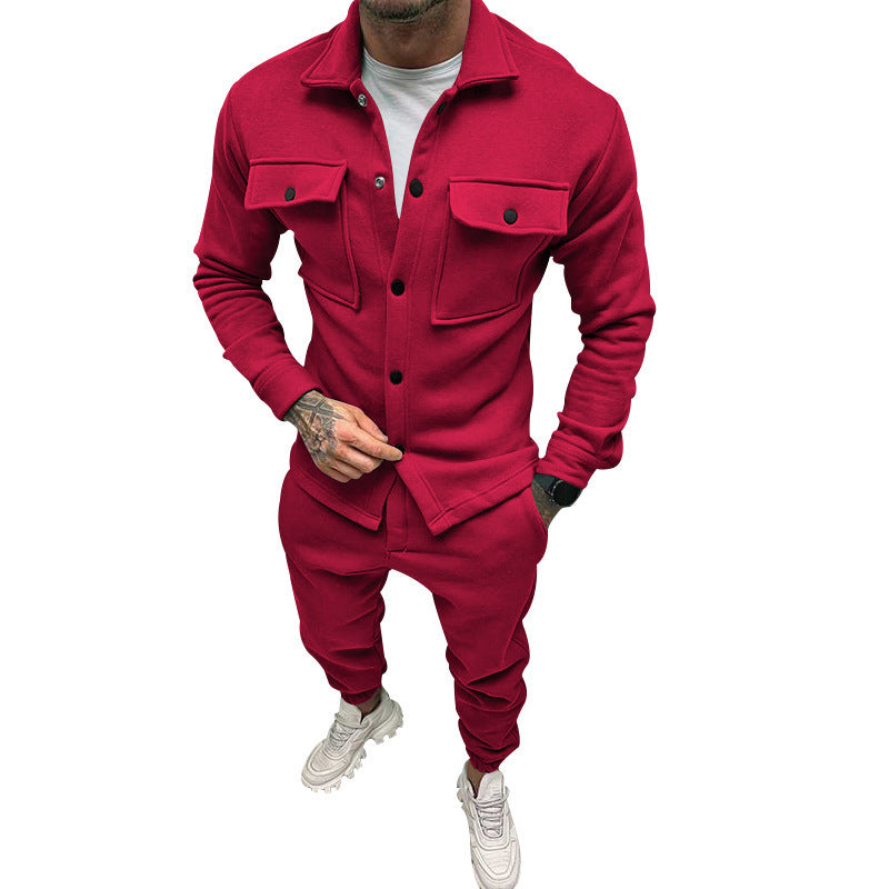 Street-wave Men's Casual Sweatshirt Jacket With Functional Pockets And Modern Collar