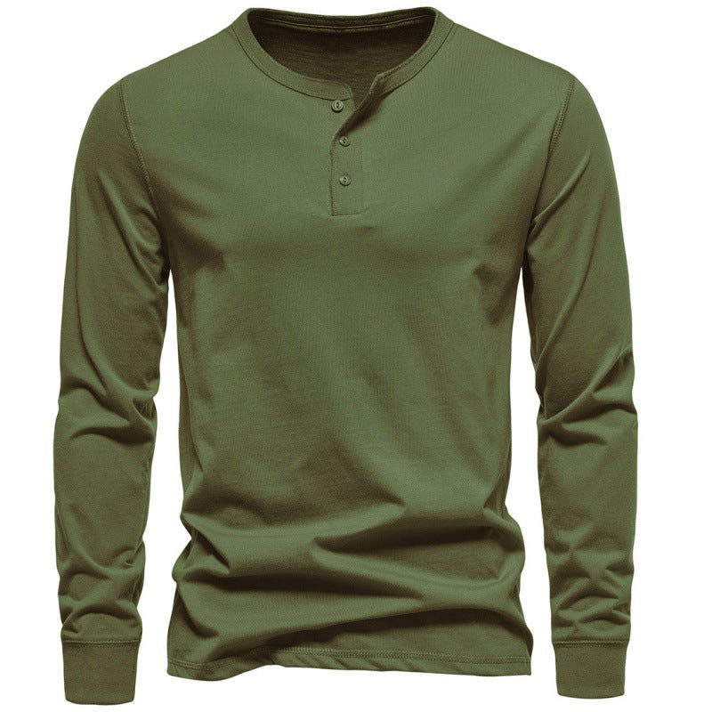 Street-wave Men's Long Sleeve Shirt With Button Closure For Breathable Comfort And Modern Design
