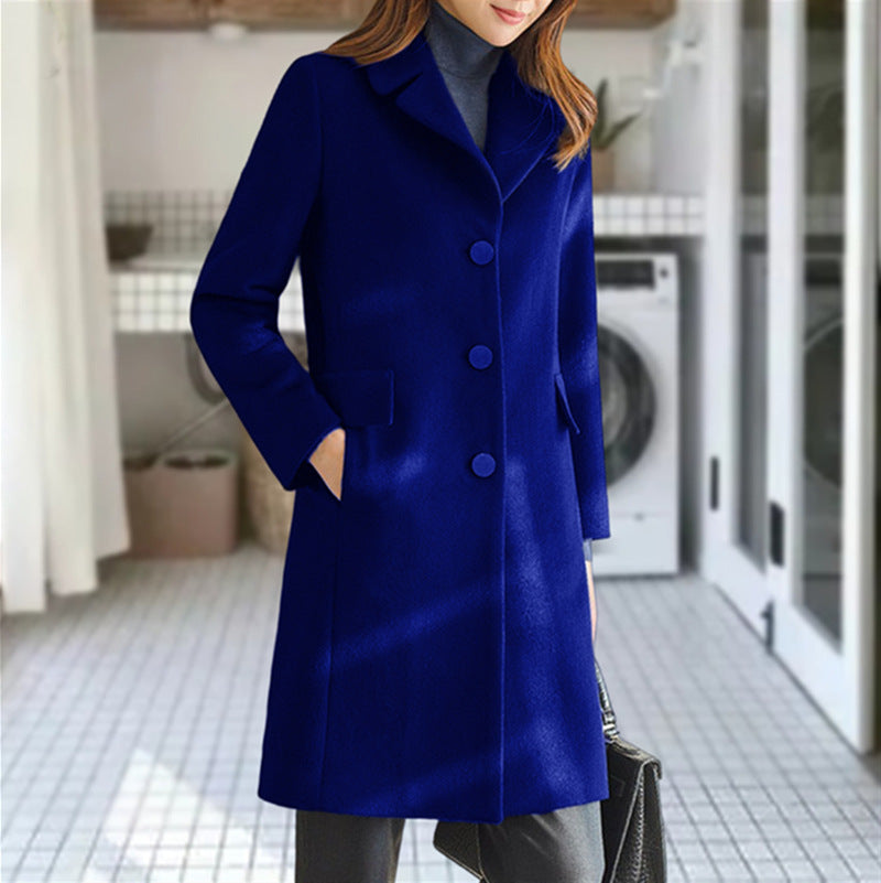 Street-Wave Women's Classic Wool Coat with Timeless Cut and Warmth, Premium Craftsmanship