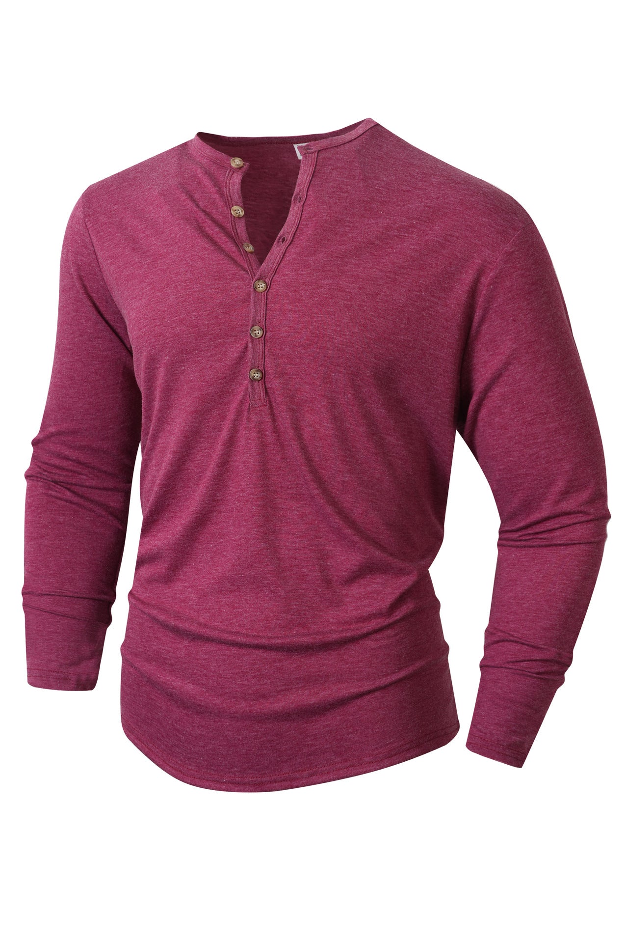 Streetwave Mens Long Sleeve Henley Shirt With Button Placket Soft Cotton Blend Comfort