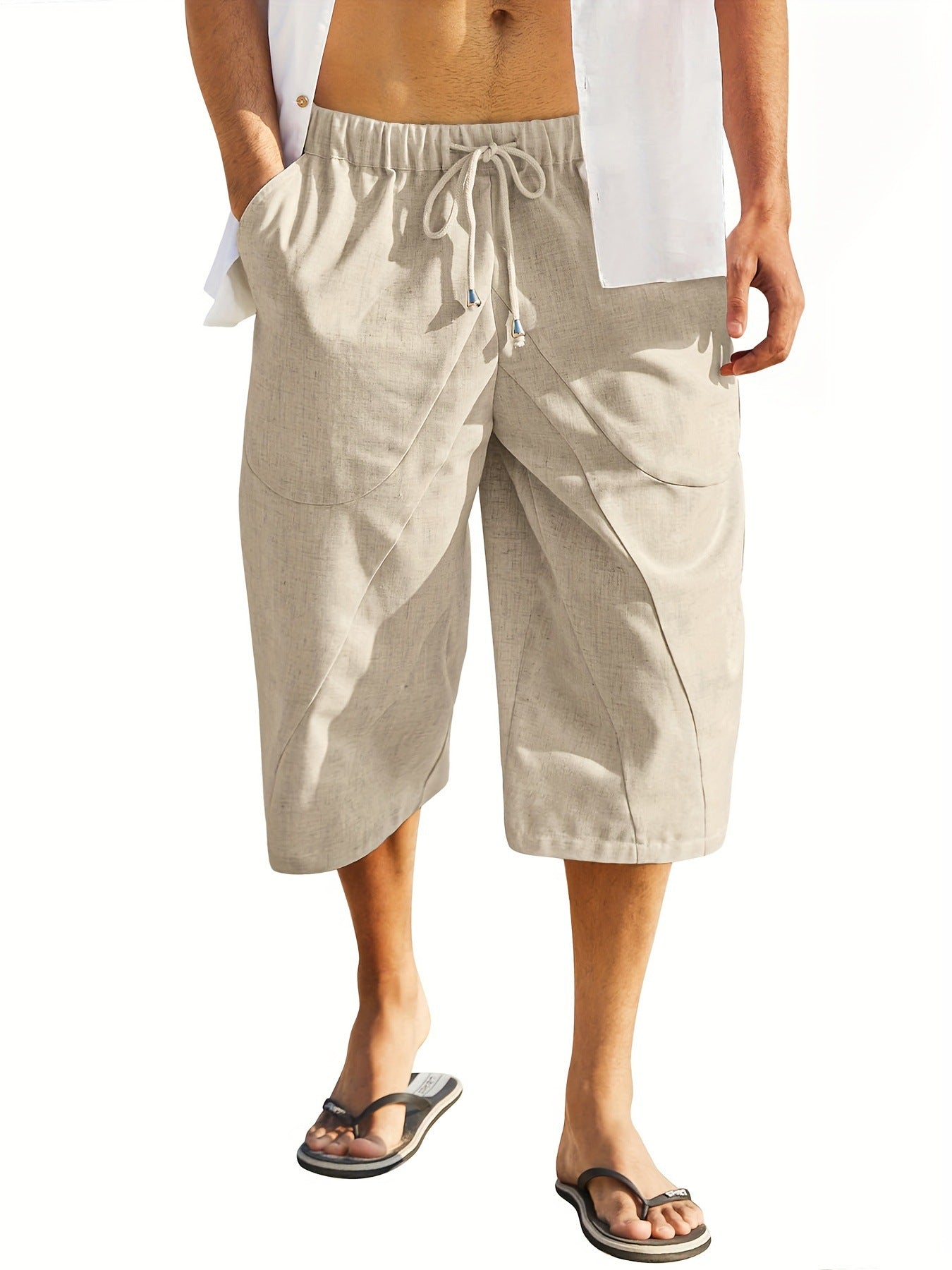 Street-Wave Men's Casual Lounge Pants With Elastic Waistband And Side Pockets Breathable Comfort