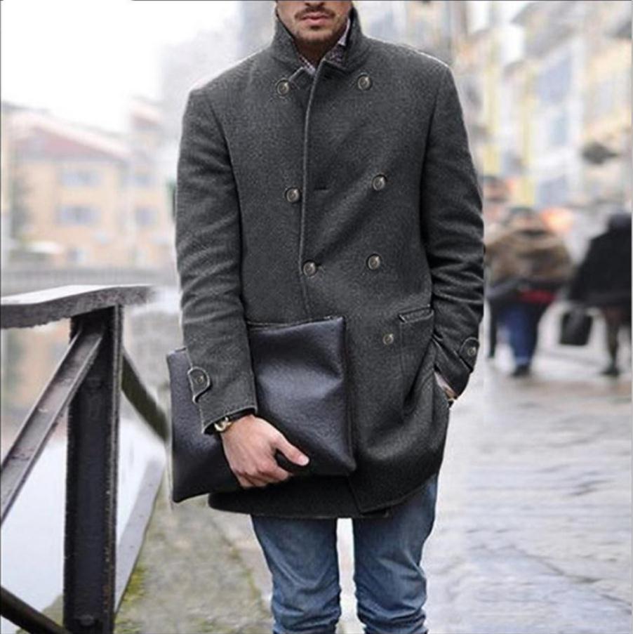 Streetwave Mens Wool Duffle Coat With Double Button Fastening And Practical Pockets