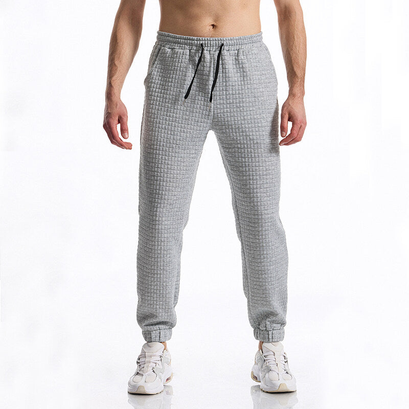 Streetwave Mens Textured Joggers Comfortable Structured Surface Sweatpants for Training