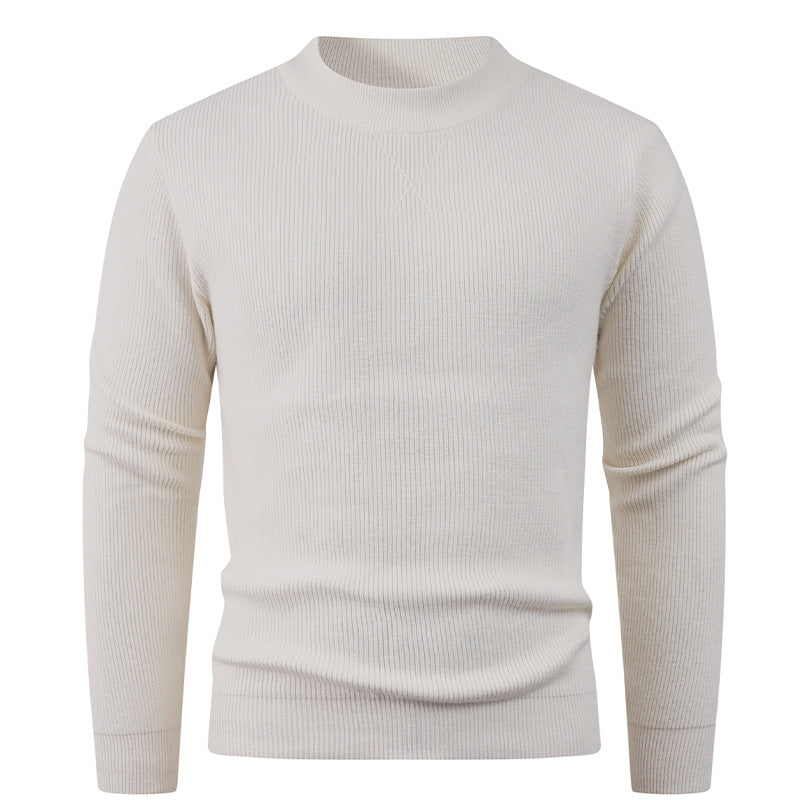 Street-Wave Men's Structured Crewneck Sweater Soft Knit Warmth For Everyday Wear