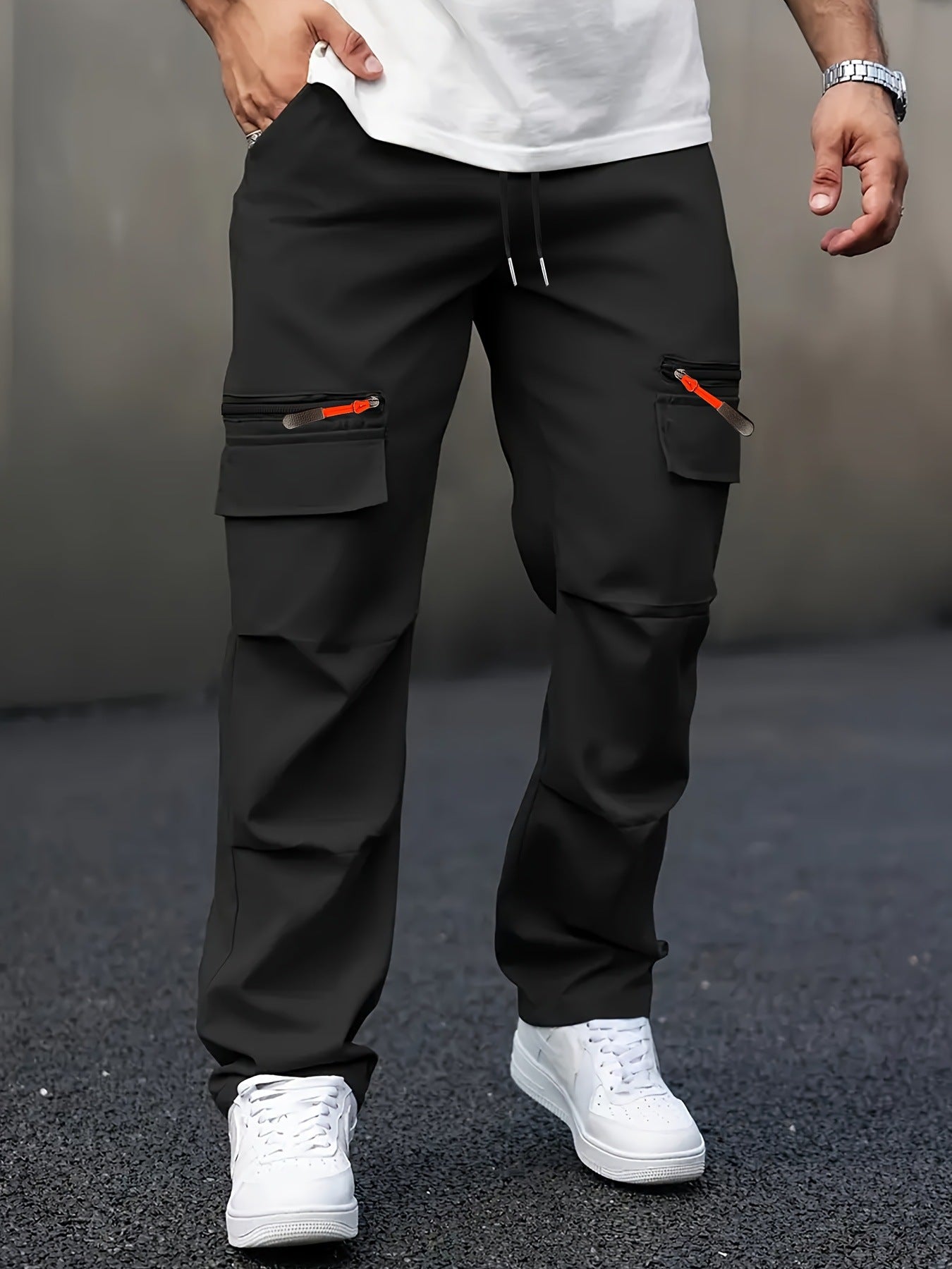 Street-Wave Cargo Pants For Men With Innovative Pockets And Elastic Waistband For Everyday Comfort