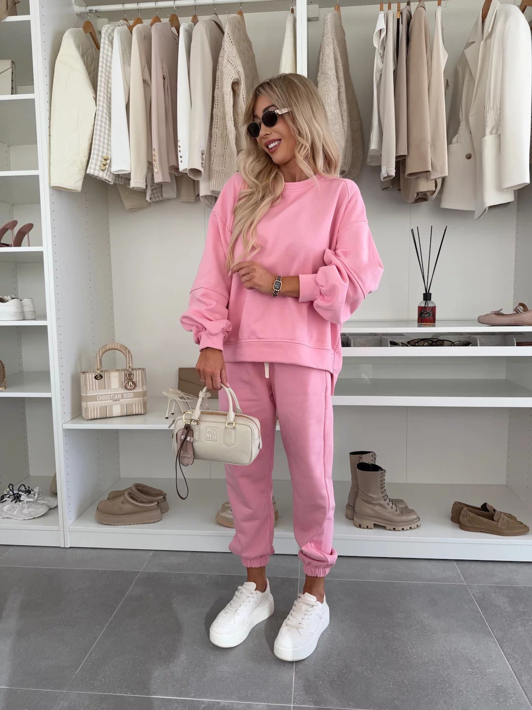 Street-Wave Women's Sporty Loungewear Set With Elastic Cuffs Relaxed Fit Cozy Comfort