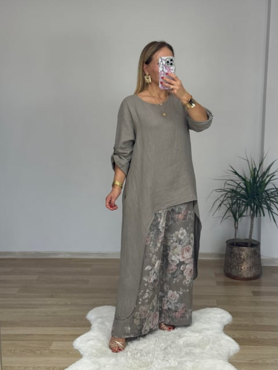 Street Wave Linen Tunic Top For Women Relaxed Fit Breathable Linen Casual Chic All Day Comfort