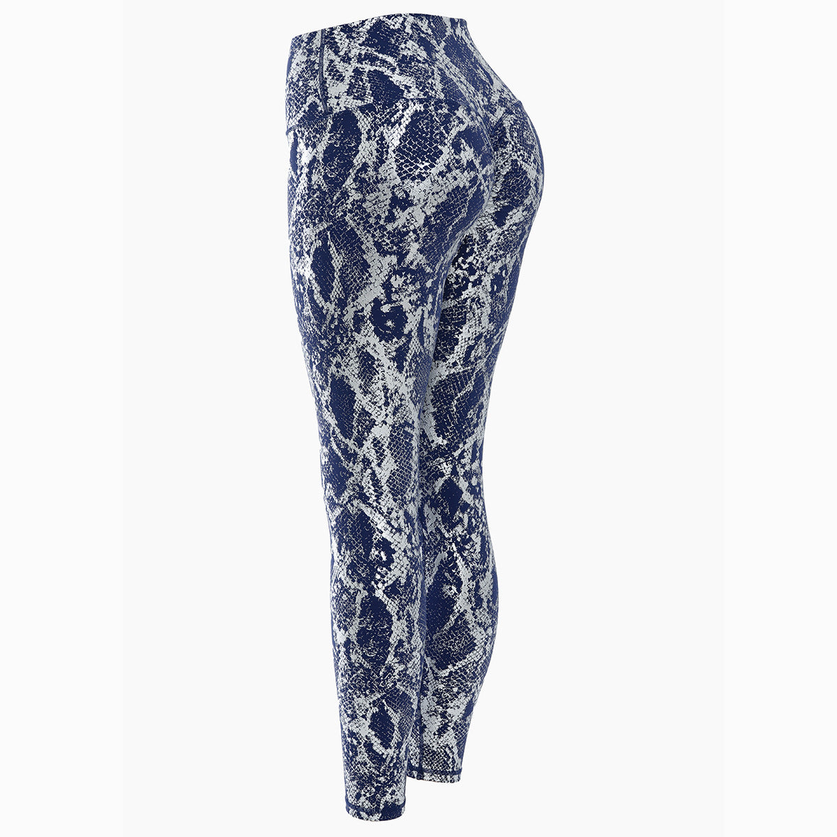 Street-wave Women Snake Print High Waist Leggings For Fitness And Everyday Comfort