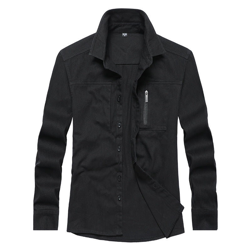 Streetwave Men's Long Sleeve Shirt With Practical Pockets For Modern Fit For Everyday Casual Comfort