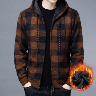Street Wave Men's Wool Blend Sweatshirt Jacket For Warm Comfort And Cozy Everyday Wear