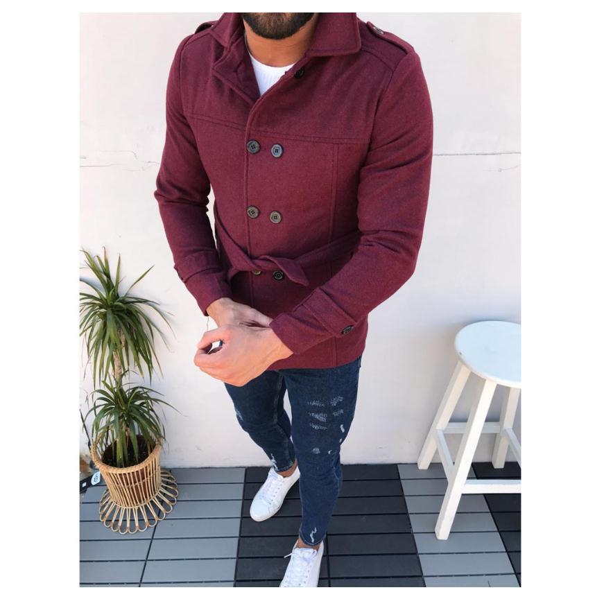 Streetwave Men Double Breasted Coat Warm Winter Outerwear For Modern Gentleman Everyday