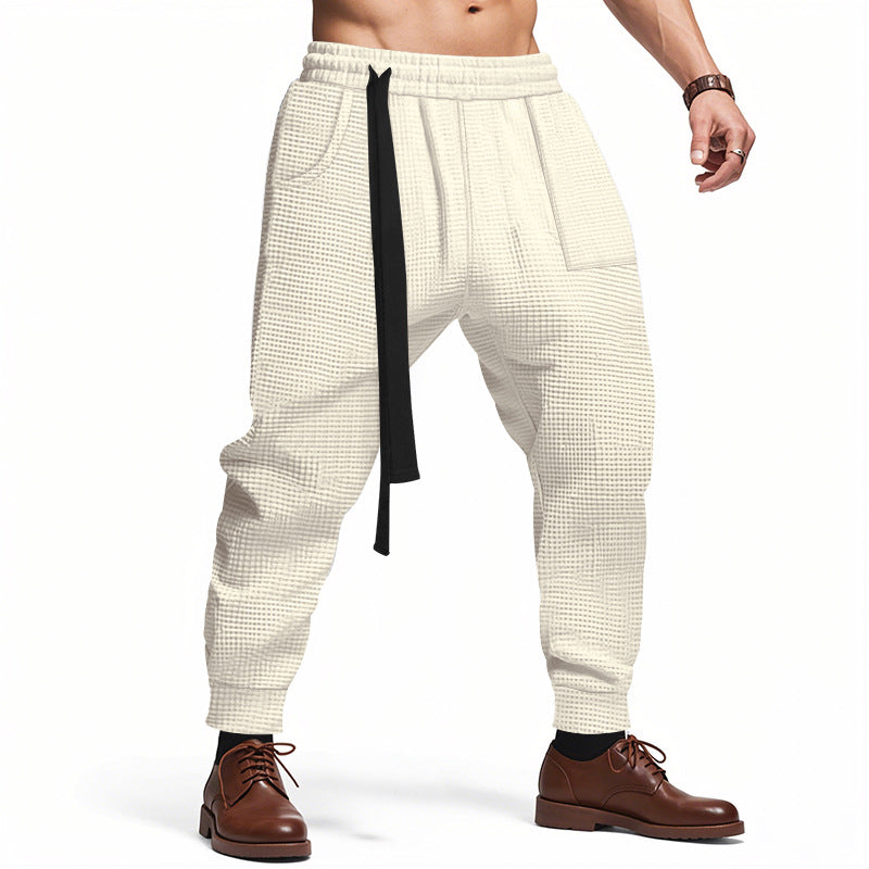Mens Structured Sweatpants With Adjustable Drawstring Street Wave Premium Comfort Joggers