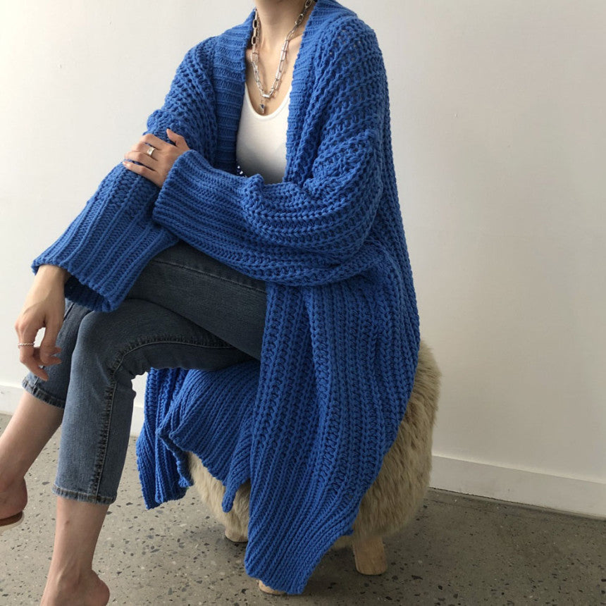 Street-wave Womens Knitted Cardigan Coat Luxurious Warmth For Women Oversized Cozy Fit