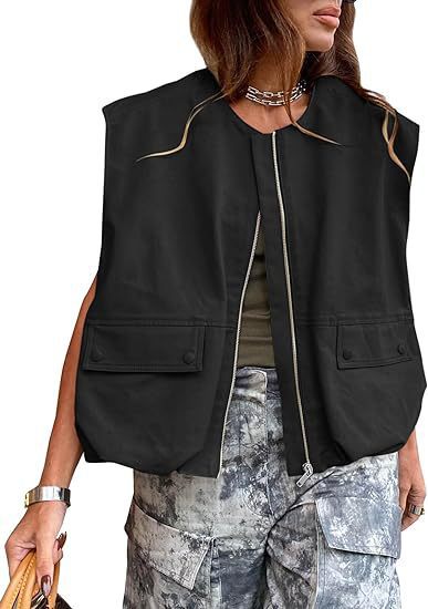 Streetwave Womens Breathable Utility Vest For Transitional Weather Versatile Chic Outerwear