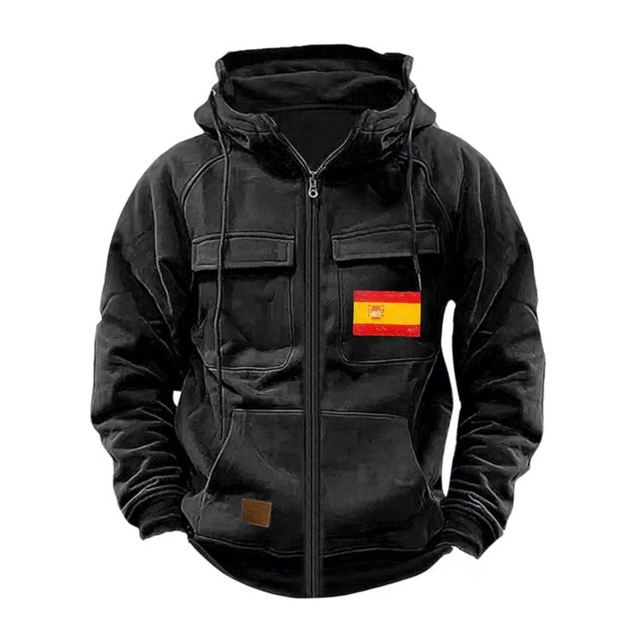 Street Wave Mens Functional Jacket With Multiple Pockets For Urban Daily Wear Everyday Comfort