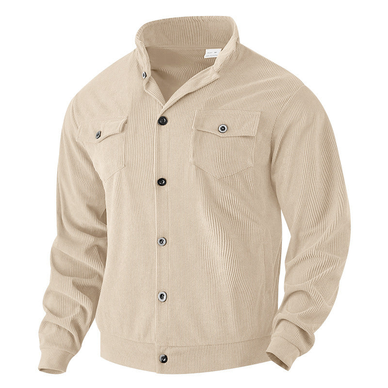 Street-wave Timeless Vintage Style Men's Jacket With Practical Pockets And Structured Fabric