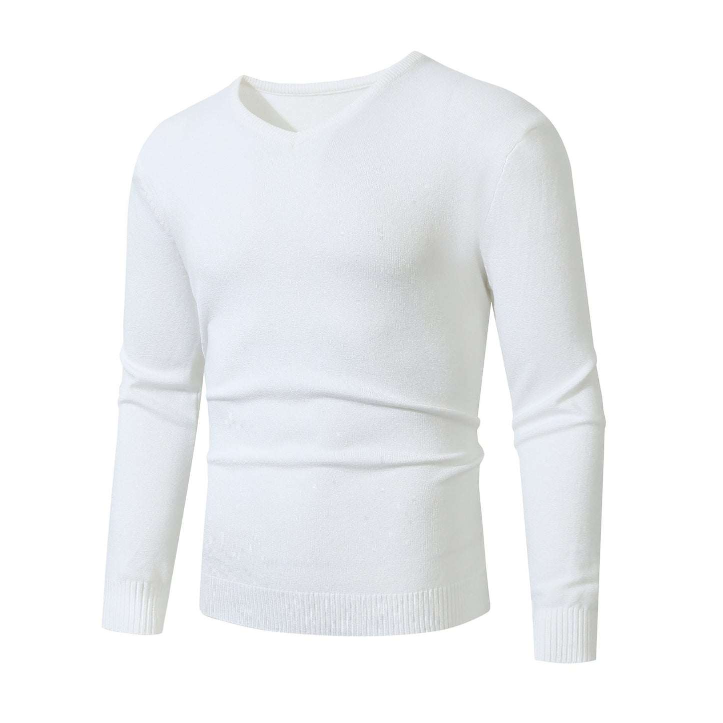 Street-Wave Mens V Neck Fine Knit Sweater Versatile Comfort For Smart Casual Looks