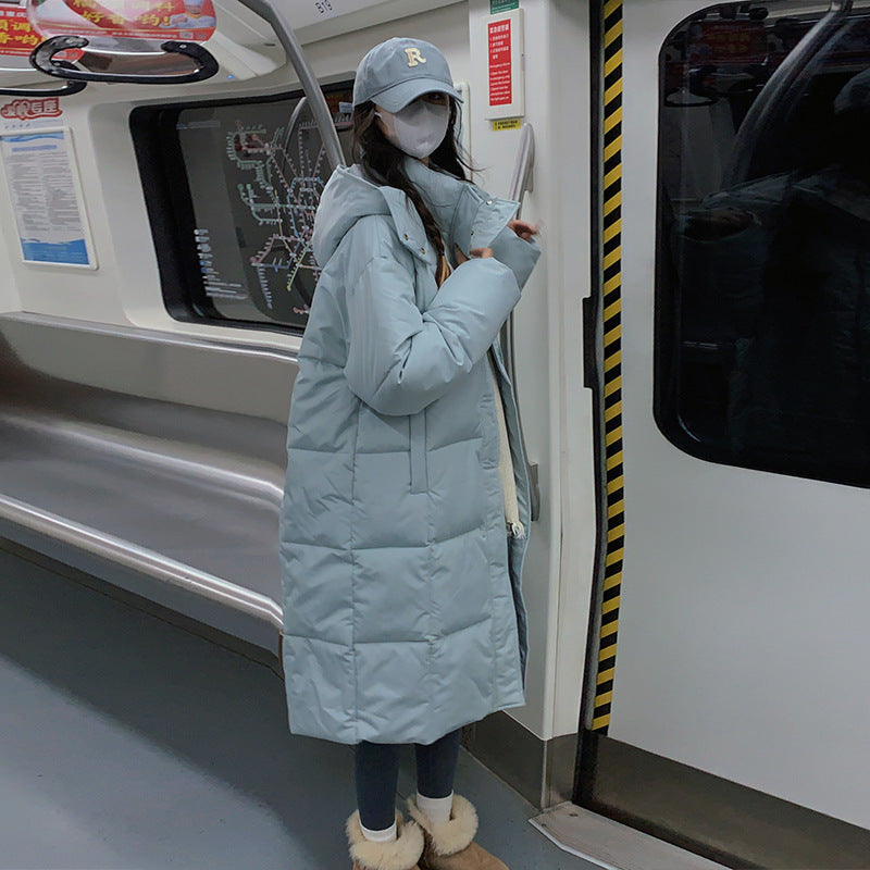 Long Puffer Coat For Women Street Wave Water Resistant With Practical Pockets For Cold Days