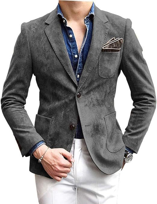 Street Wave Mens Green Velvet Blazer Elegant Structured Fit For Office And Evening Wear