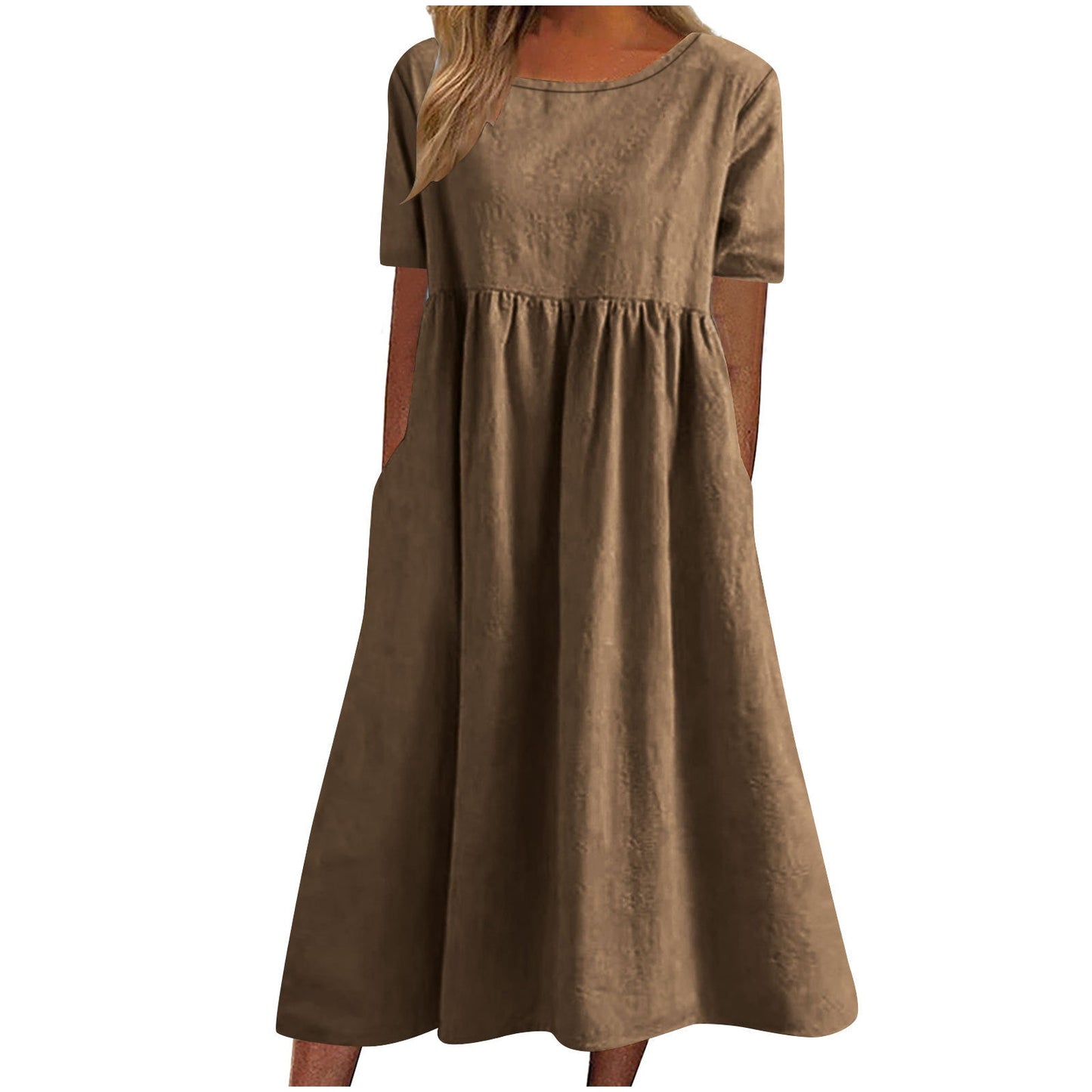 Street-Wave Casual Maxi Dress With Pockets For Women