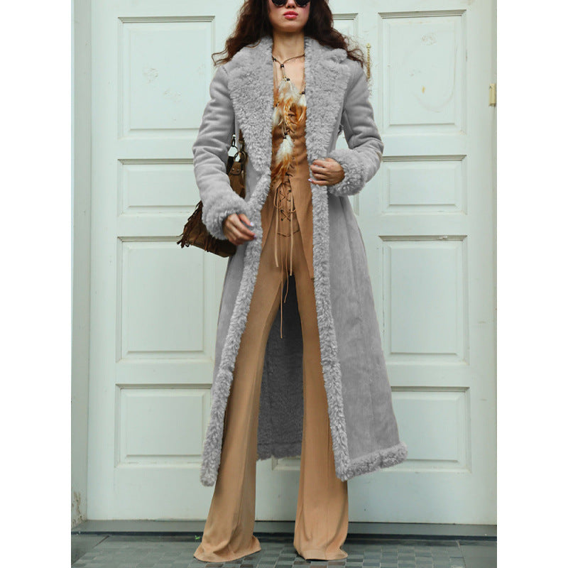 Street-Wave Women Luxury Faux Fur Coat With Plush Shearling Lining For Cold Weather