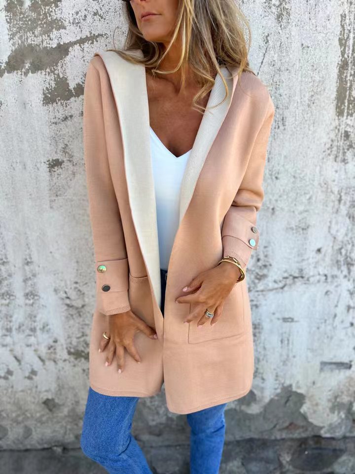 Street-Wave Color Block Hoodie For Women With Cozy Warmth And Breathable Comfort For Everyday Style