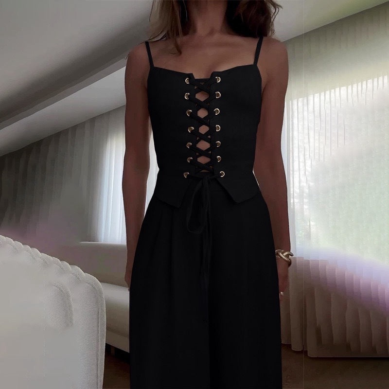 Street-wave Lace Up Corset Blouse for Women Chic Adjustable Front Lacing for Elegant Everyday Wear