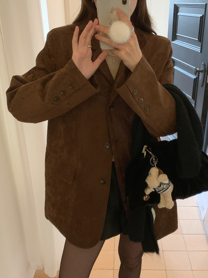 Street-Wave Women's Suede Jacket - Elegant, Comfortable and Versatile Outerwear for Fashion-Forward Women