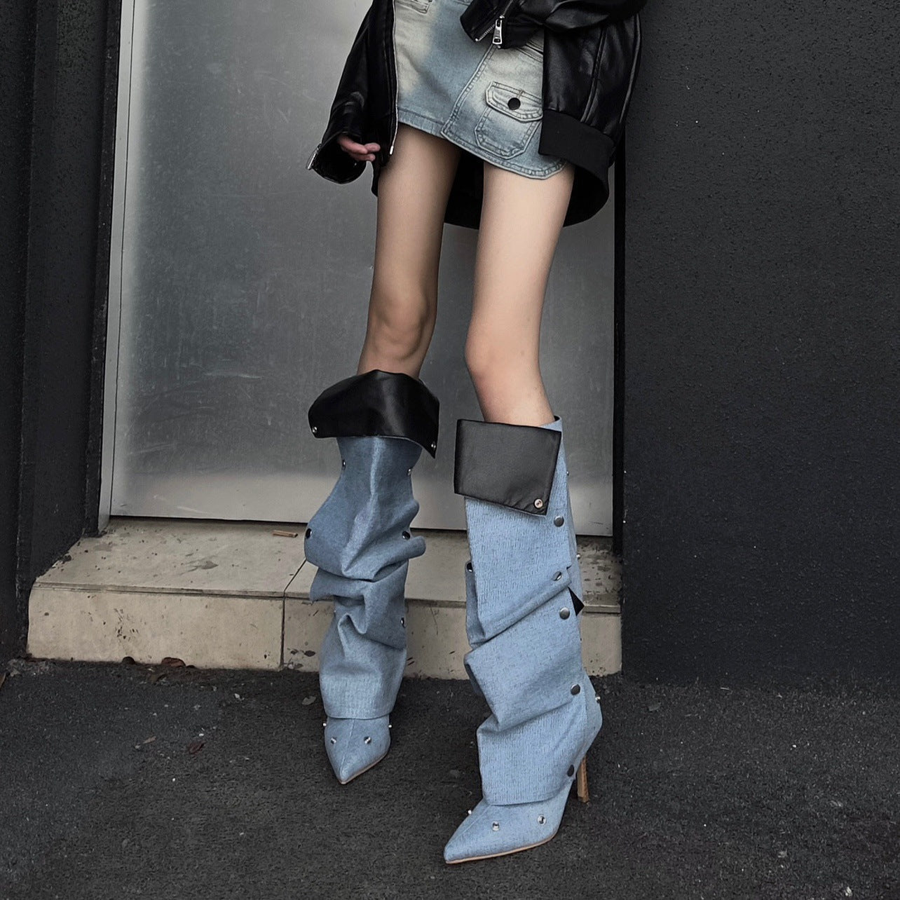 Street-Wave Overknee Boots For Women With Innovative Design And Elegant Heel For Modern Style Lovers