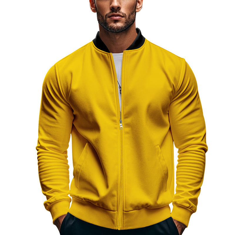 Street-wave Mens Stylish Sport Jacket With High Collar And Practical Pockets For Outdoor Activity